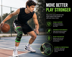 Professional Knee Compression Sleeve with Adjustable Straps