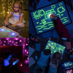 Kids Learning Magic Drawing Pad with LED Light Board