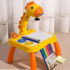 LED Drawing Projector Table for Kids, Projection Painting Board with Erasable Drawing Surface