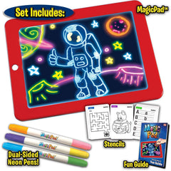 Kids Learning Magic Drawing Pad with LED Light Board